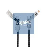 Nanocable Cabo USB-C+USB-A/M LIGHTNING+USB-C/M 2M — imagem 3