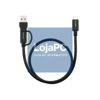 Nanocable Cabo USB-C+USB-A/USB-C 3.2 GEN2 0.5M — imagem 1