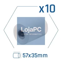 iggual Pack 10 rollos papel térmico datáfono 57x35 — imagem 1