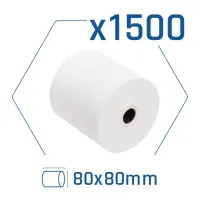 Pack 1500 rollos papel térmico sem BPA 80x80mm — imagem 1