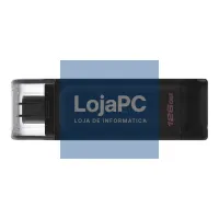 Kingston DataTraveler DT70 128GB USB C 3.2 Preto — imagem 1