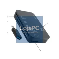 Coolbox Leitor CRE4 DNIE/CARTÕES EXT.+ ADAP.USB-C — imagem 1