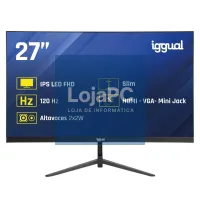 iggual Monitor 27" IPS 1ms FHD 120Hz VGA HDMI MM — imagem 1