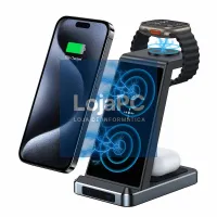 3-in-1 COOL Wireless Charger Dock Base Black — imagem 3