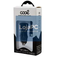 Car Charger MicroUsb Cable (2 x Usb) COOL 2.4A Kit 2 in 1 Black — imagem 3
