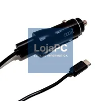 Car Charger Type C Cable (2 x Usb) COOL 2.4A Kit 2 in 1 Black — imagem 4