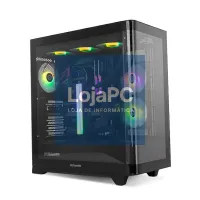 NOX Semi-torre HUMMER ETHER Cristal Curvo Preto — imagem 2