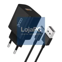 Charger + Cable Type C COOL Universal 2.4Amp Black — imagem 1