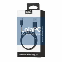 Compatible USB Cable COOL Universal (micro-usb) 1.2 meters Black 2.4 Amp — imagem 3
