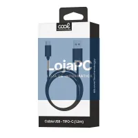 Compatible USB Cable COOL Universal TYPE-C (1.2 meters) Black 2.4 Amp — imagem 3