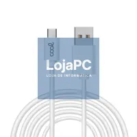 Compatible USB Cable COOL Universal TYPE-C (3 meters) White 2.4 Amp — imagem 1