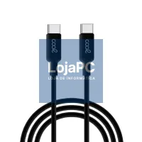 Compatible USB Cable COOL Universal TYPE-C to TYPE-C (1.2 meters) Black 3 Amp — imagem 1