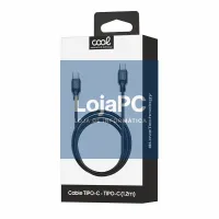 Compatible USB Cable COOL Universal TYPE-C to TYPE-C (1.2 meters) Black 3 Amp — imagem 3