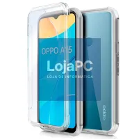 COOL 3D Silicone Case for Oppo A15 / A15s (Transparent Front + Back) — imagem 1