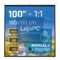 iggual Ecrã manual 1:1 100" 180x180 cm — imagem 1