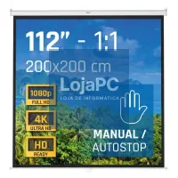 iggual Ecrã manual 1:1 112" 200x200 cm — imagem 1