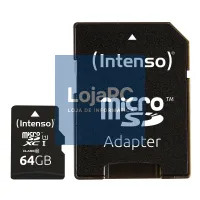 Intenso 3423490 Micro SD UHS-I Premium 64GB c/adap — imagem 1