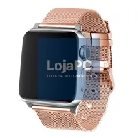 COOL Band for Apple Watch Series 1 / 2 / 3 / 4 / 5 / 6 / 7 / 8 / 9 / SE (42 / 44 / 45mm) Metal Rose Gold — imagem 1