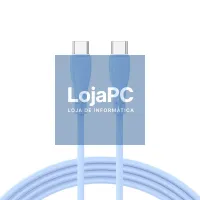 COOL Silicone Universal Type C to Type C USB Cable Sky Blue (1 Meter) — imagem 4