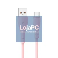 COOL Silicone Universal USB to Type C Cable Pink (1 Meter) — imagem 1