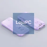 External Battery Power Bank 22.5W Fast Charging 10.000 mAh COOL Pocket (Type-C / Lightning) Violet — imagem 2