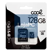 Micro SD Memory Card with Adapter x128 GB COOL (Class 10) — imagem 1