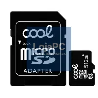 Micro SD Memory Card with Adapter x512 GB COOL (Class 10) — imagem 2