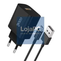 Network Charger Micro-usb Connector COOL Universal 2.4Amp Kit 2 in 1 Black — imagem 1