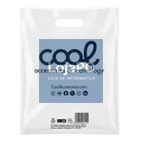 Pack 100 Large 70% Recycled White Plastic Bags COOL (51 x 40 cm) — imagem 3