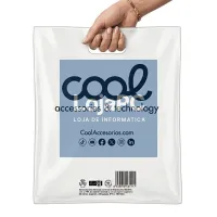 Pack 100 Large 70% Recycled White Plastic Bags COOL (51 x 40 cm) — imagem 4