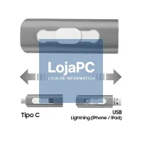 Pen Drive x USB 128 GB COOL (3 in 1) Lightning / Type-C / USB Gray — imagem 4