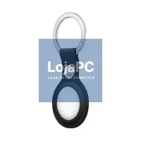 Protective Keychain COOL Compatible with AirTag Leatherette Black — imagem 3