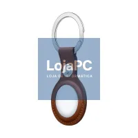 Protective Keychain COOL Compatible with AirTag Leatherette Brown — imagem 4