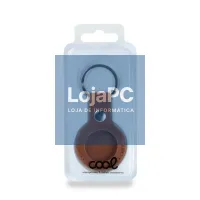 Protective Keychain COOL Compatible with AirTag Leatherette Brown — imagem 2