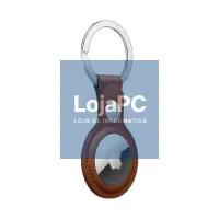 Protective Keychain COOL Compatible with AirTag Leatherette Brown — imagem 3