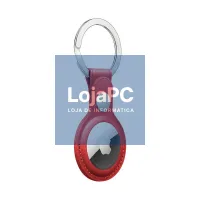 Protective Keychain COOL Compatible with AirTag Leatherette Red — imagem 4