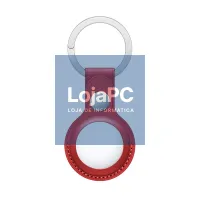 Protective Keychain COOL Compatible with AirTag Leatherette Red — imagem 1