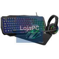 Spanish Keyboard USB Cable PC Gaming Keyboard Kit + Mouse (Lighting) COOL Florida — imagem 1