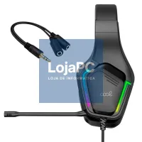 Stereo Gaming Headphones COOL Exodus RGB Lighting + Adapt. 3.5mm audio included — imagem 2