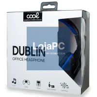 Stereo Office Headphones COOL Dublin with microphone (Black-Blue) — imagem 4