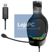 Stereo PC / PS4 / PS5 / Xbox Gaming Headphones Illumination COOL Tuned Black USB 7.1 — imagem 3