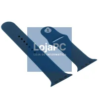Strap COOL for Apple Watch Series 1 / 2 / 3 / 4 / 5 / 6 / 7 / 8 / 9 / SE (42 / 44 / 45 mm) Blue Rubber — imagem 3