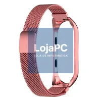 Strap COOL for Xiaomi Mi Band 5 / 6 / 7 / Amazfit Band 5 Metal Pink — imagem 2