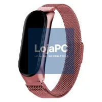 Strap COOL for Xiaomi Mi Band 5 / 6 / 7 / Amazfit Band 5 Metal Pink — imagem 1