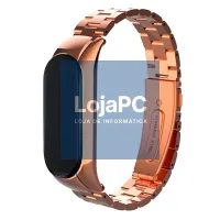 Strap COOL for Xiaomi Mi Band 5 / 6 / 7 / Amazfit Band 5 Steel Rose Gold — imagem 1