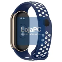 Strap COOL for Xiaomi Smart Band Band 8 / 9 / 10 Sport Navy-White — imagem 3