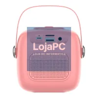 Universal Bluetooth Music Speaker 6W COOL Mini Karaoke + Microphone Pink — imagem 3