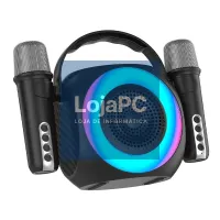 Universal Bluetooth Music Speaker 6W COOL Mini Karaoke Party + 2 Microphones Black — imagem 4