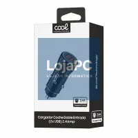 Universal Car Charger Dual Usb Input COOL Black 2.4 Amp — imagem 3