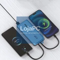 Universal External Battery Power Bank 10,000 mAh + PD 22.5W (2 connections) Blue — imagem 4
